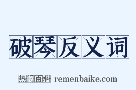 破琴反义词是什么意思的图片